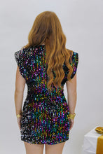 Load image into Gallery viewer, In The Night Sequin Velvet Mini Dress