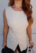 Load image into Gallery viewer, Archie Ribbed Knit Vest Top-Beige