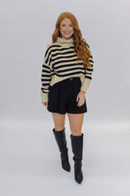 Load image into Gallery viewer, Lindsey Striped Turtleneck Sweater-Taupe