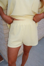 Load image into Gallery viewer, The Ease Knit Shorts Set-Yellow