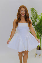 Load image into Gallery viewer, Megan Flare Mini Dress- White