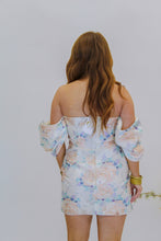 Load image into Gallery viewer, Classic Chic Off Shoulder Floral Mini Dress- Cream
