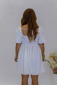 Everlasting Puff Sleeve Dress- White