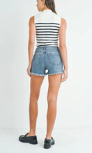 Load image into Gallery viewer, Alva High Rise Slit Denim Short