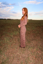 Load image into Gallery viewer, Fall in Love Lace Midi Dress-Brown