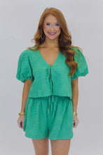 Load image into Gallery viewer, Azalea Floral Embroidered Set-Green