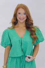 Load image into Gallery viewer, Azalea Floral Embroidered Set-Green