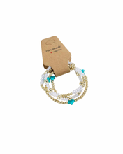 Load image into Gallery viewer, Gold Beaded Colored Bracelet