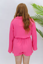 Load image into Gallery viewer, Breezing In Collar Set Top- Pink