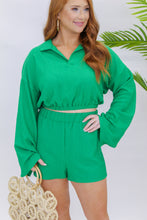 Load image into Gallery viewer, Breezing In Elastic Short Set- Green