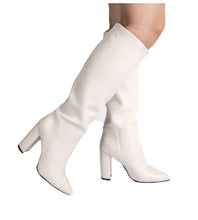 Load image into Gallery viewer, Sweetie Knee High Boots- Off White
