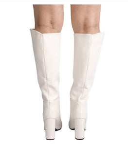 Sweetie Knee High Boots- Off White
