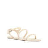 Studded Strap Sandal- Matte Off White