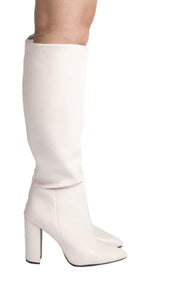Sweetie Knee High Boots- Off White