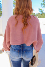 Load image into Gallery viewer, Christina Wide Sleeve Crop Sweater- Mauve