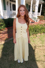 Load image into Gallery viewer, Sunshine Button Knit Top-Yellow
