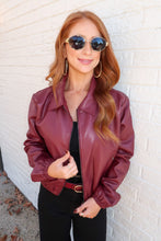 Load image into Gallery viewer, Sleigh Leather Zip Up Jacket
