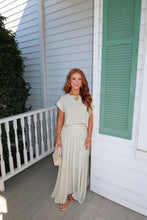 Load image into Gallery viewer, Ivy Stripe Midi Skirt Set - Green

