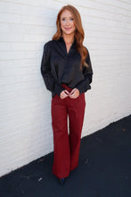 Load image into Gallery viewer, Makers Wide Leg Pants- Burgundy
