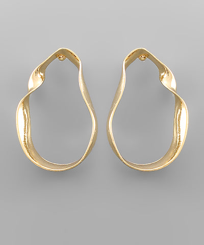 Twisted Oval Earrings