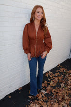 Load image into Gallery viewer, Stacy Eyelet Peplum Top
