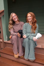 Load image into Gallery viewer, The Pine Striped Set-Green
