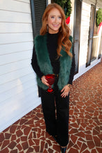 Load image into Gallery viewer, Madeline Faux Fur Open Vest- Green
