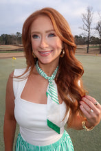 Load image into Gallery viewer, Twilly Scarf- Green Stripe
