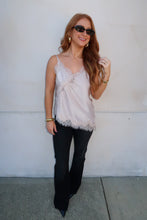 Load image into Gallery viewer, Weekend Plans Satin Lace Top
