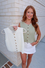 Load image into Gallery viewer, Charlie Knit Button Down- Olive
