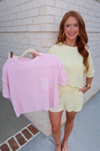 Load image into Gallery viewer, The Ease Knit Shorts Set-Yellow
