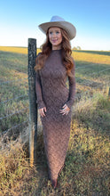 Load image into Gallery viewer, Fall in Love Lace Midi Dress-Brown
