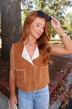 Load image into Gallery viewer, Jenny Suede Cropped Vest With Pockets
