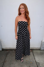 Load image into Gallery viewer, Claire Polka Dot Strapless Dress
