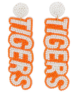 "TIGERS" Letter Earrings