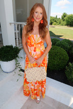 Load image into Gallery viewer, Tropical Dream Midi Dress-Orange
