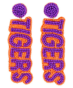 "TIGERS" Letter Earrings