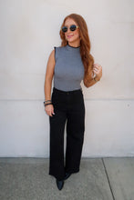 Load image into Gallery viewer, Claire Ribbed Mock Neck Top-Gray
