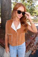 Load image into Gallery viewer, Jenny Suede Cropped Vest With Pockets

