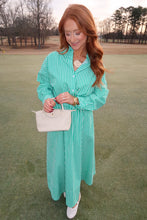 Load image into Gallery viewer, Clubhouse Striped Button Up- Green
