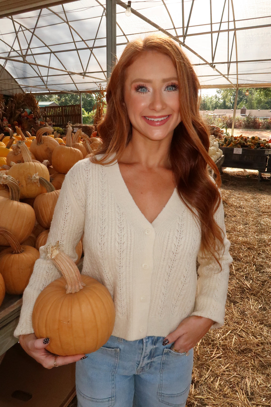 Daily Cable Knit Sweater-Oatmeal