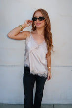 Load image into Gallery viewer, Weekend Plans Satin Lace Top
