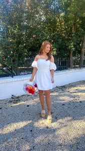 Your Love Off The Shoulder Dress- White