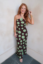 Load image into Gallery viewer, Parker Polka Dot Halter Dress-Brown
