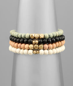 Multi Color Wood Bracelet