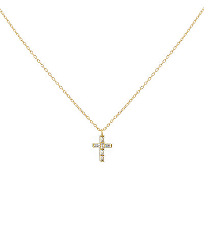 Crystal Cross Pendant Necklace