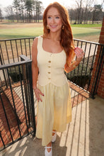 Load image into Gallery viewer, Sunshine Button Knit Top-Yellow
