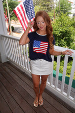 Load image into Gallery viewer, Mercia Knit Sweater Top-Navy
