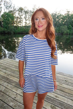 Load image into Gallery viewer, Sunny Side Stripe Set- Blue
