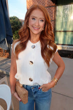 Load image into Gallery viewer, Chandler Knit Top- White
